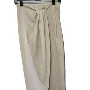 H&M Cream Midi Skirt